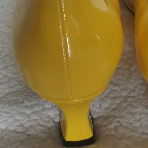 SKYSTERRY Women's Office Round Toe Patent Casual Slip On Spool Mid Heel... - Picture 15 of 16